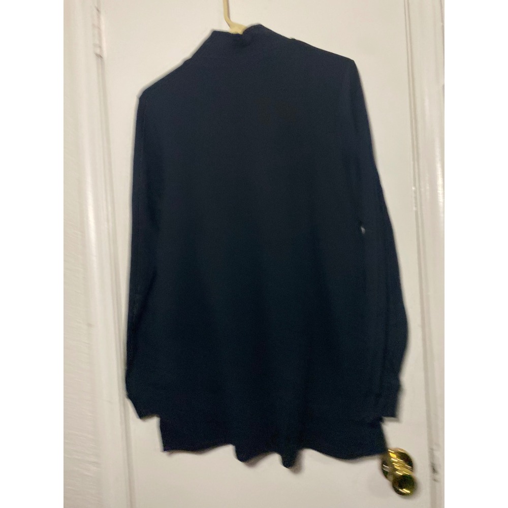 Isaac Mizrahi‎ Live! Black Mock Neck Long Sleeve Layered Tunic Top - Picture 7 of 7